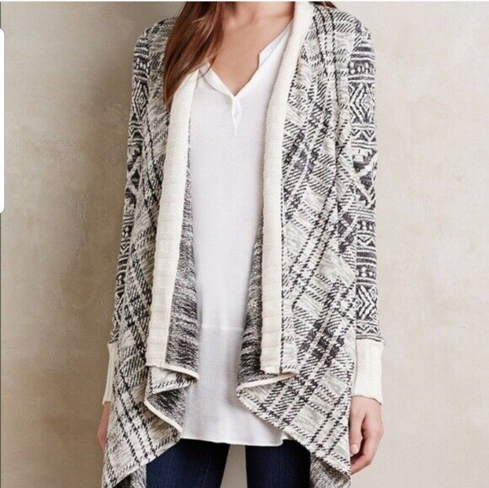 Anthropologie tribal cascade cardigan